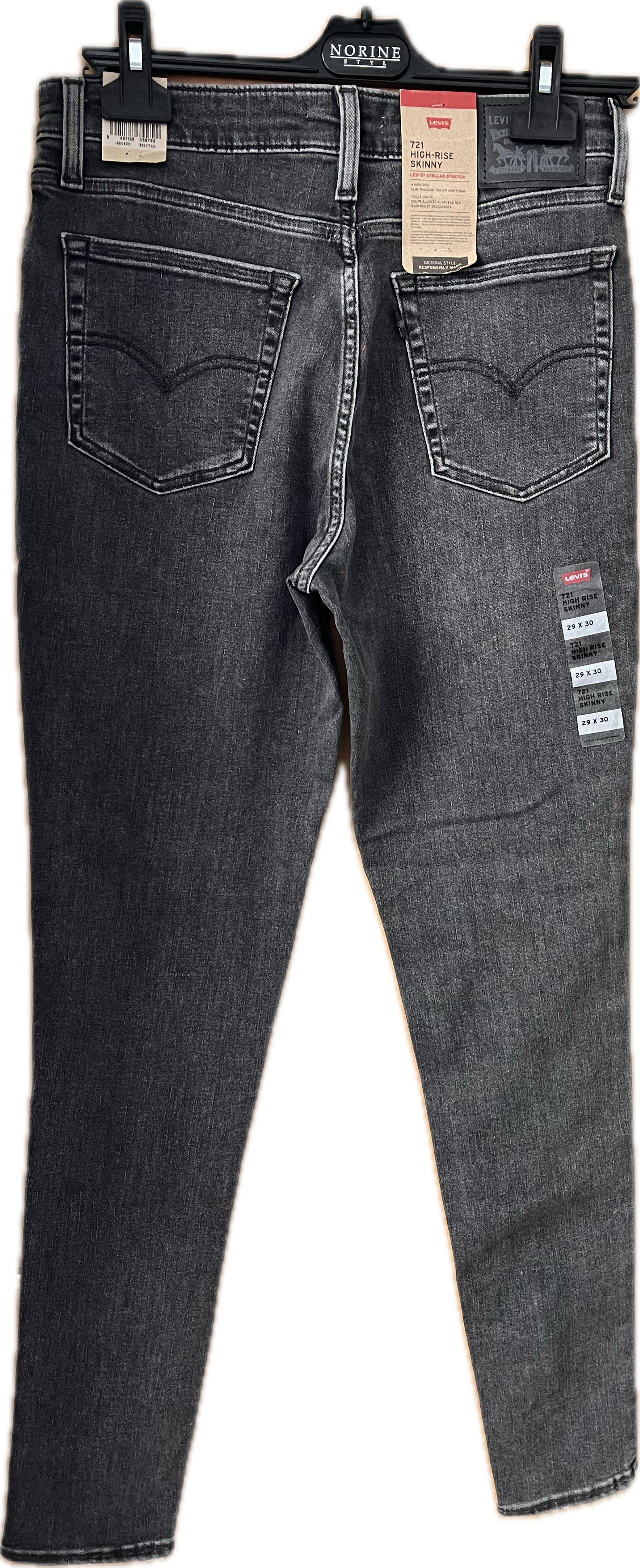 jeans Levi Strauss 721, šedé 1